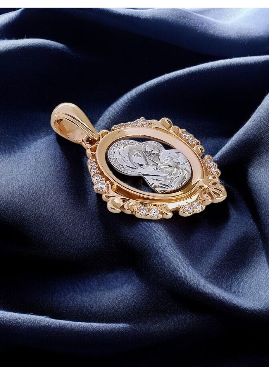 Золотий підвіс-ладанка «Божої Матері» (2,5см х 1,9см) 440632-1п Столична Ювелірна Фабрика (365268245)