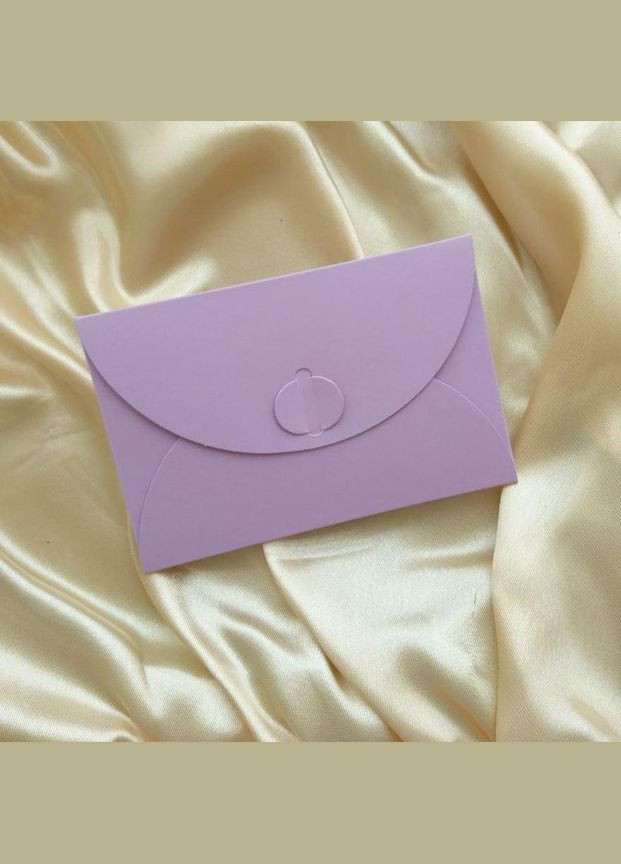 Подарунковий конверт 60х90 мм з кольорового дизайнерського картону, Лавандовий No Brand (326063603)