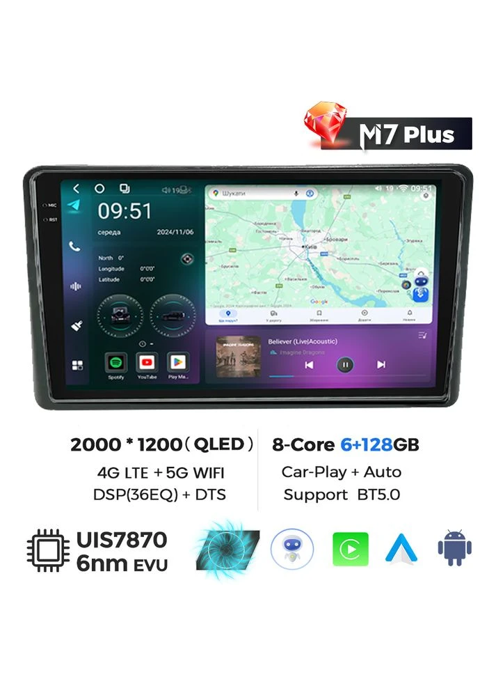 Штатная магнитола M7 Plus Kia Soul SK3 (2020-2025) CarPlay QleD Mekede (384285930)