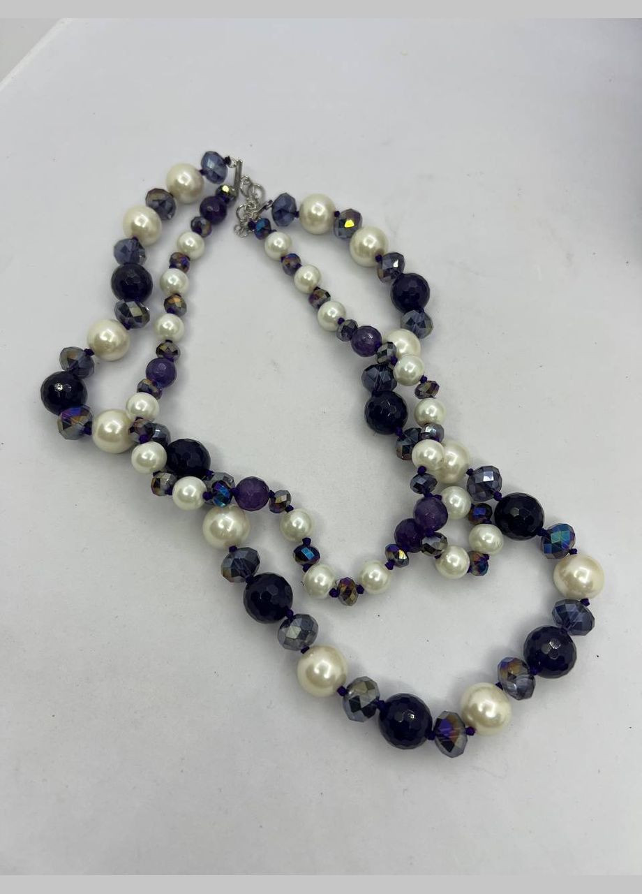 Агат, майорка и чешское стекло 14 мм 68 см No Brand (327273173)