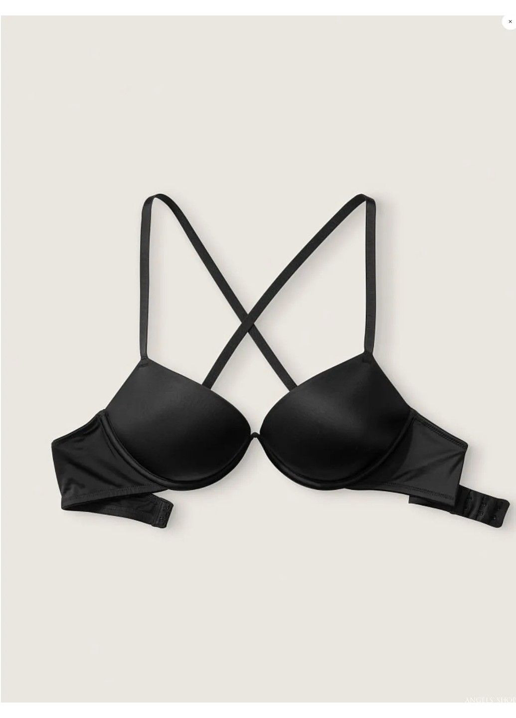Чёрный бюстгальтер pink wear everywhere super push-up black Victoria's Secret