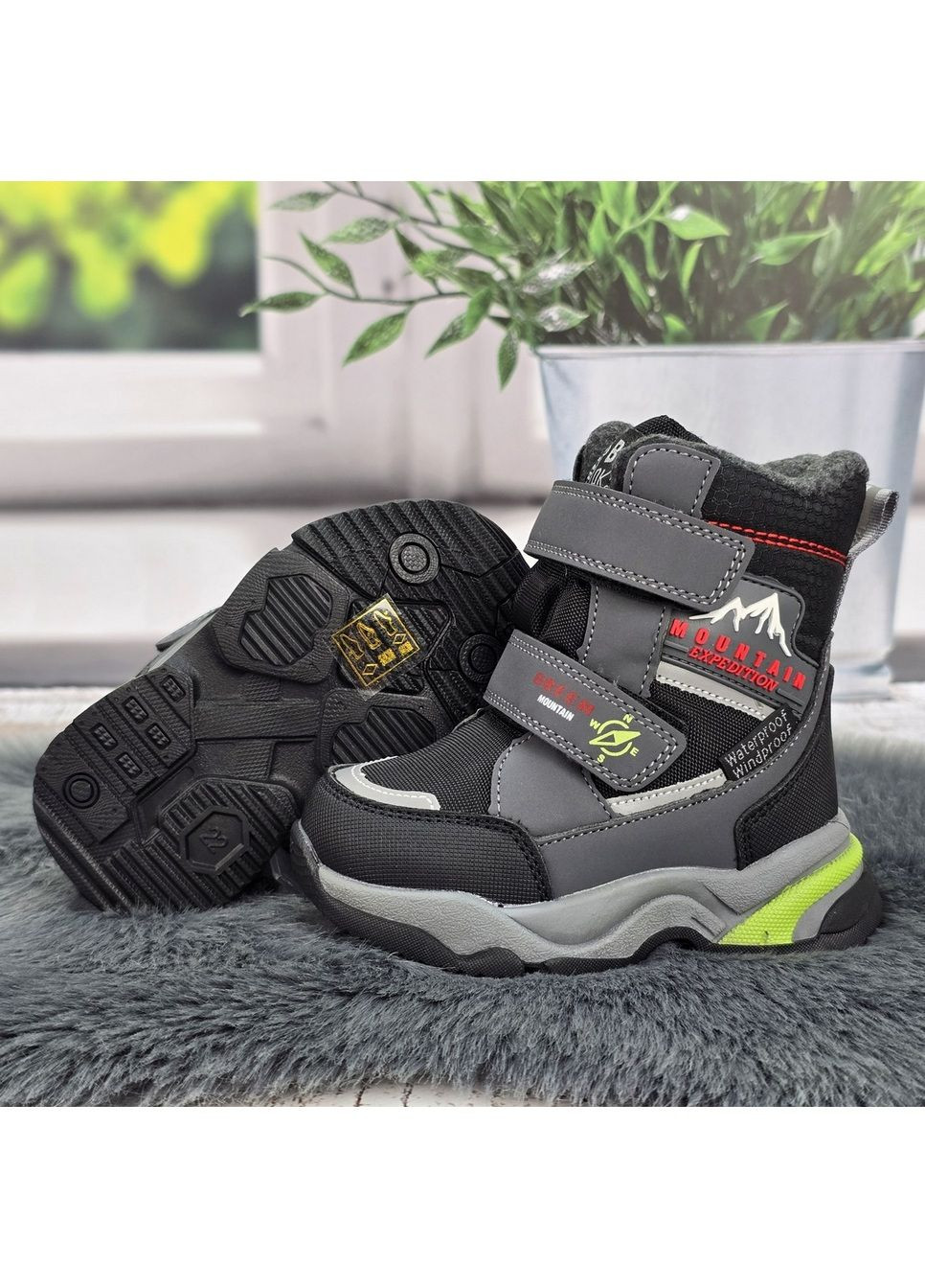 Серые повседневные зимние зимние детские ботинки Tom.M