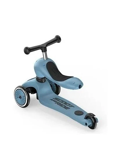Самокат серии Highwaykick-1 Push and Go серо-синий, до 5 лет (DWT_SR-240527-STEEL) Scoot&Ride (398862636)
