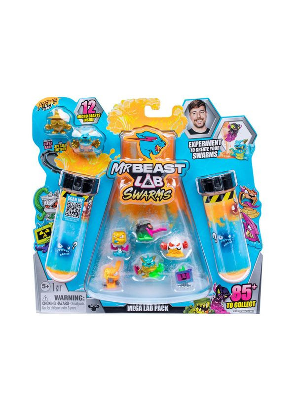 Лабораторія у пробірці Swarms 12, вид. 3. Ігровий набір ТМ "MrBeast Lab" з новими елементами та інструкцією (124720) Atomic (353221205)
