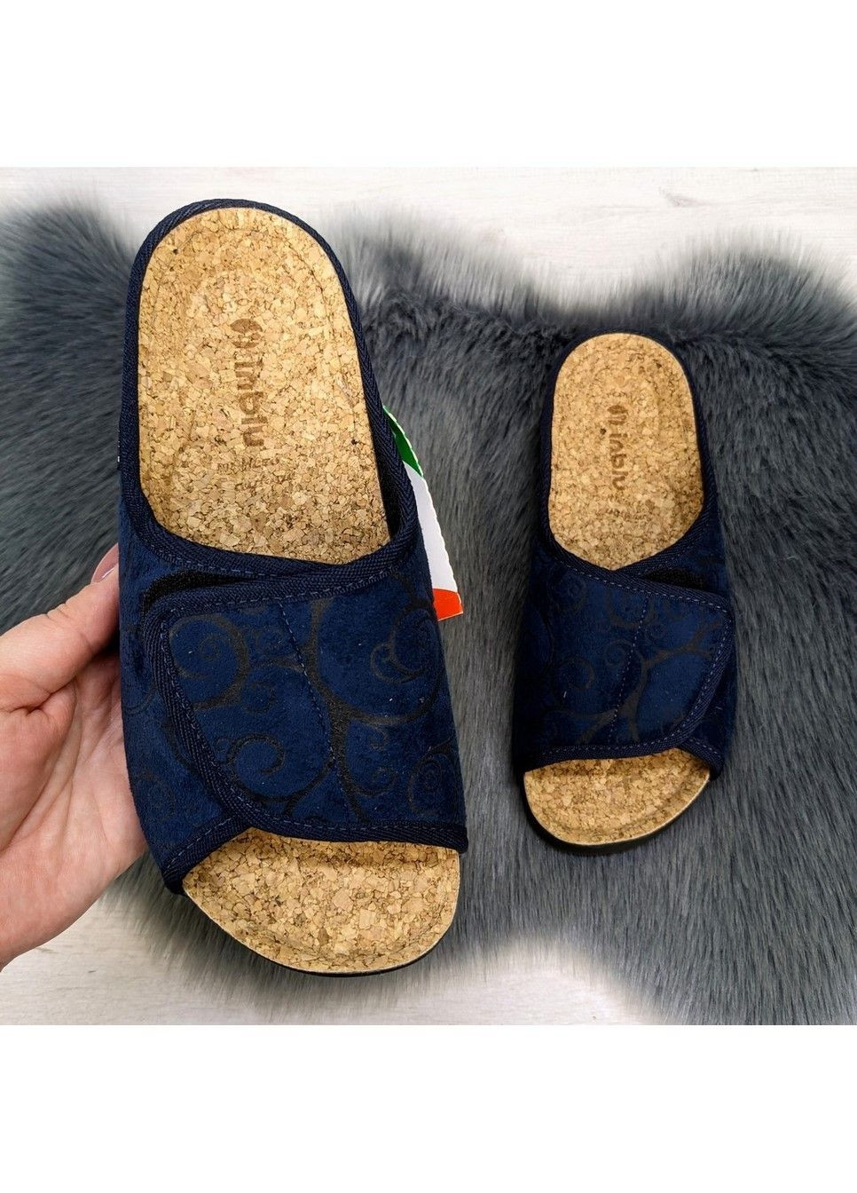 Тапочки жіночі на липучці з корковою устілкою Inblu (303397280)