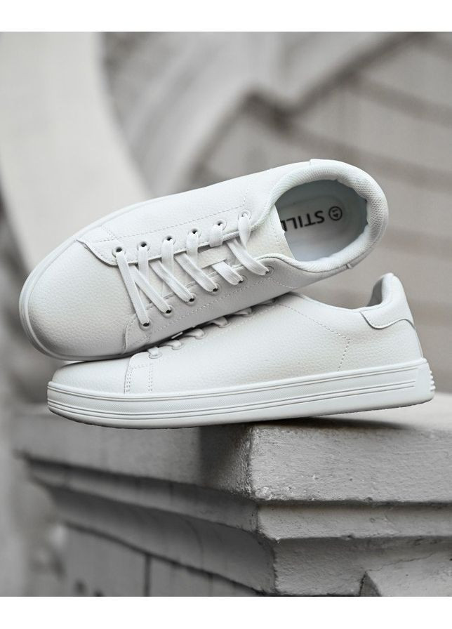 Белые демисезонные мужские демисезонные кроссовки из натуральной кожи белые Freedom