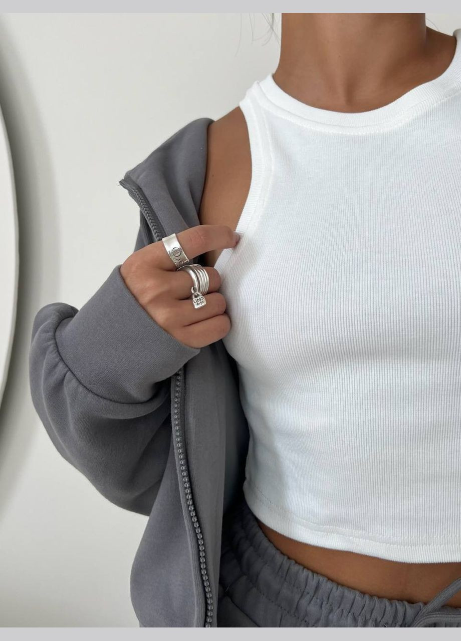 Жіночий спортивний костюм трійка: худі, джогери та топ MonCher (339604742)