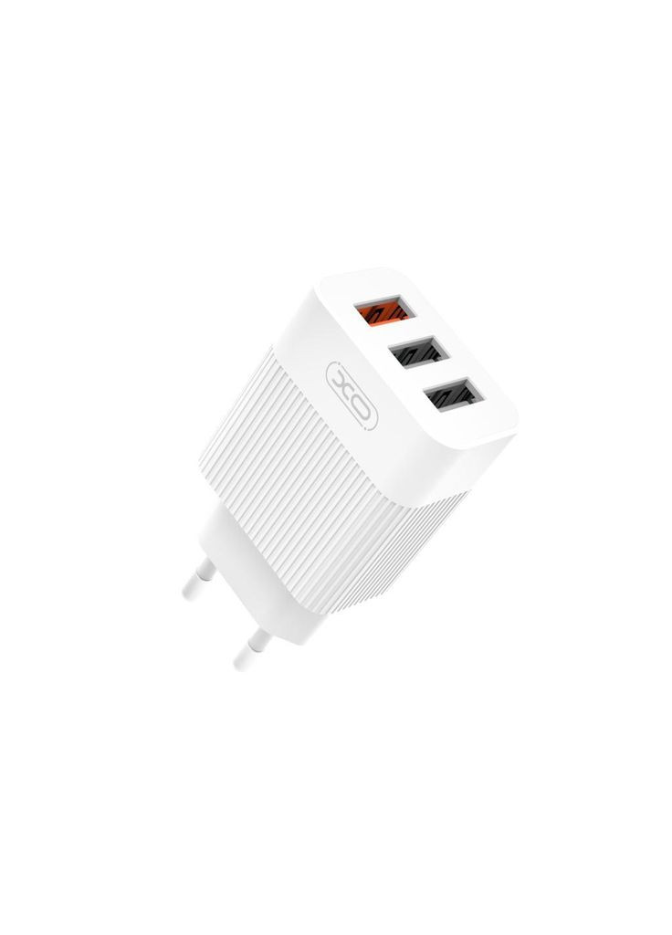 Зарядное устройство QC 3.0 L72 30W (18W/1USB + 2.4A/2 USB) + кабель Lightning White XO (362915511)