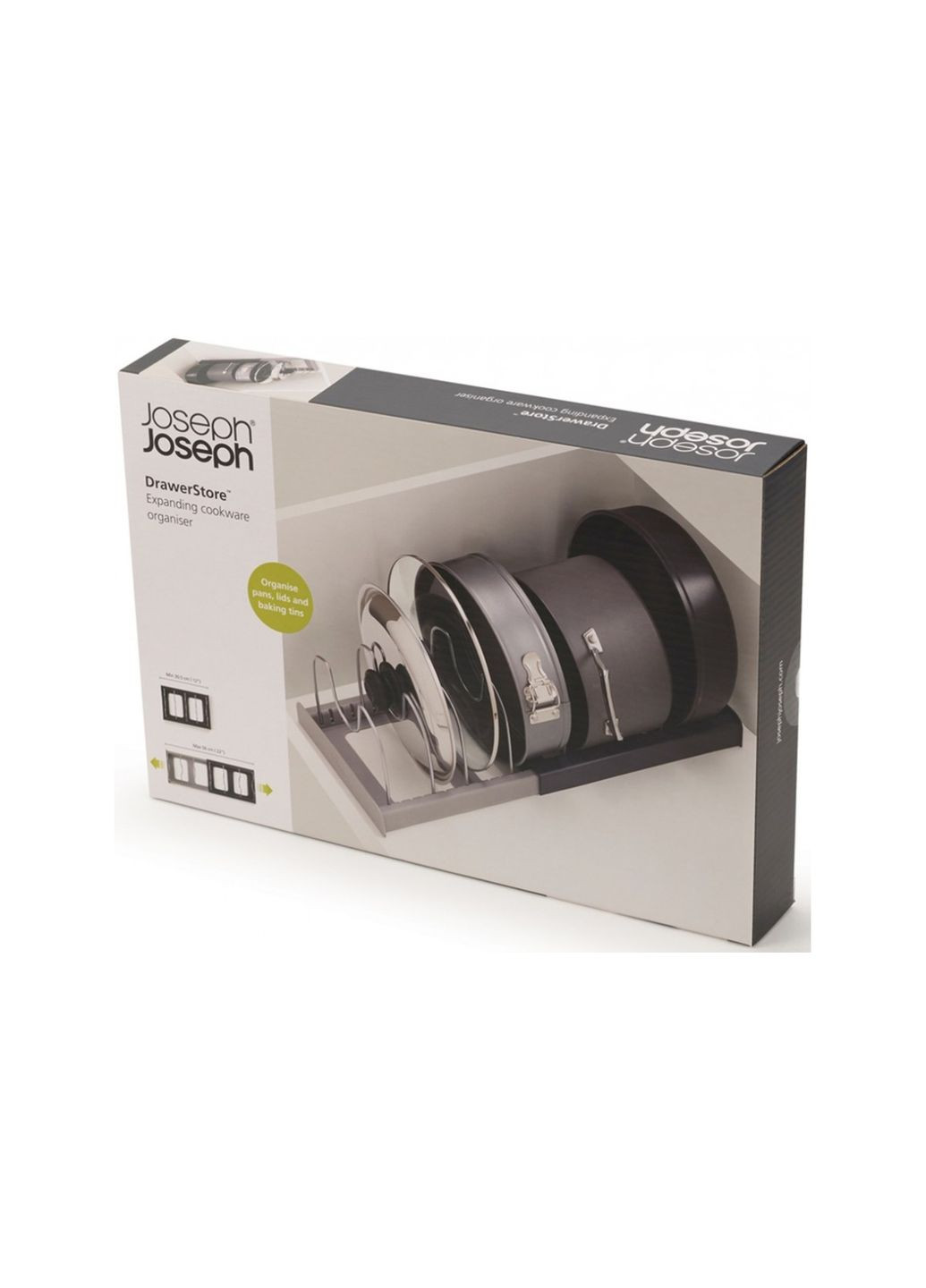 Раздвижной органайзер для кастрюль и крышек 30-55х20 см (регулируемый органайзер для кухни) No Brand (325461621)