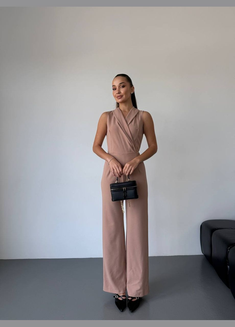 Комбинезон N.Family однотонний бежевий кежуал