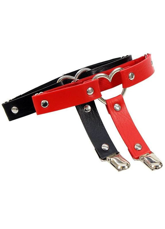 Гартер підвязка на стегно з серцем підв'язка для панчіх з затискачем No Brand Гартер серце з затискачем білий (346123673)