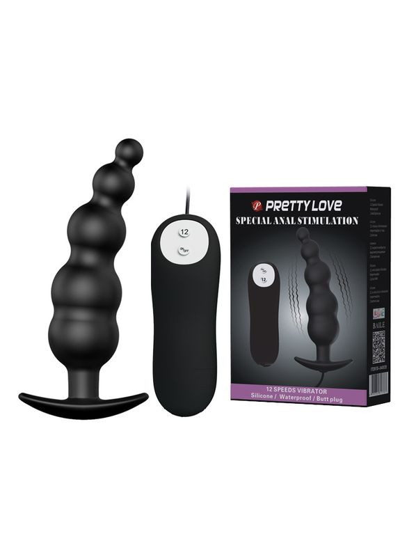 Анальна вібропробка з основою ГОРОШИНИ No Brand (302238719)