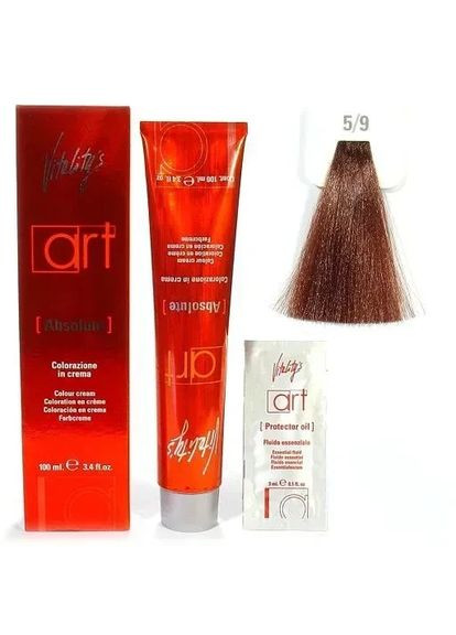 Крем-краска для волосся з олійним коктейлем Art Absolute Hair Color Cream 5/9 Какао 100 мл Vitality`s (373258343)