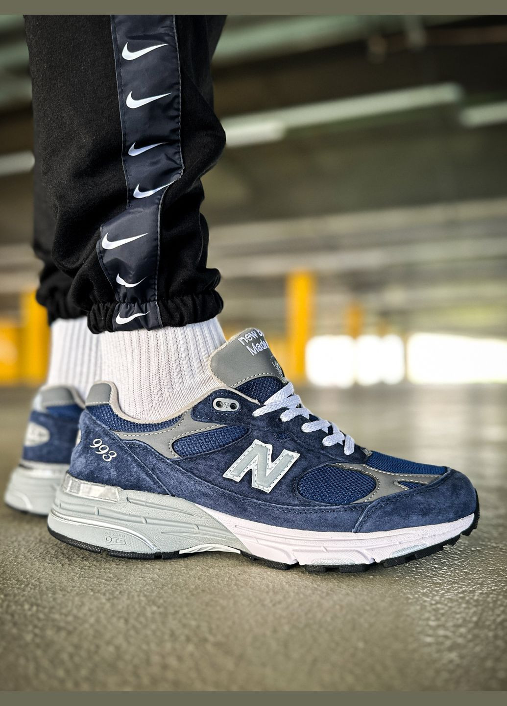 Кроссовки женские и мужские New Balance 993 navy blue | Нью Беланс 993 синие No Brand синие всесезоны (313653556)