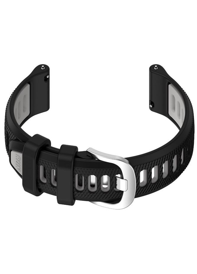 Силиконовый ремешок для часов. Ширина 18, 20, 22 мм. Цвет: Черный, Хаки, Белый. Черный, 18 мм No Brand (371137470)