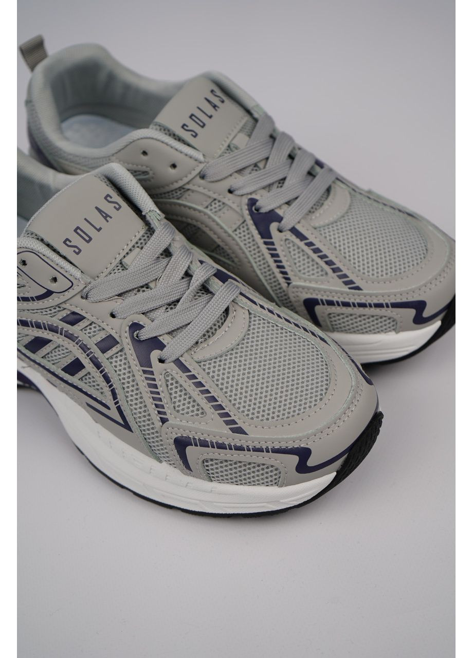 Сірі Літні чоловічі кросівки сірі сітка Solas