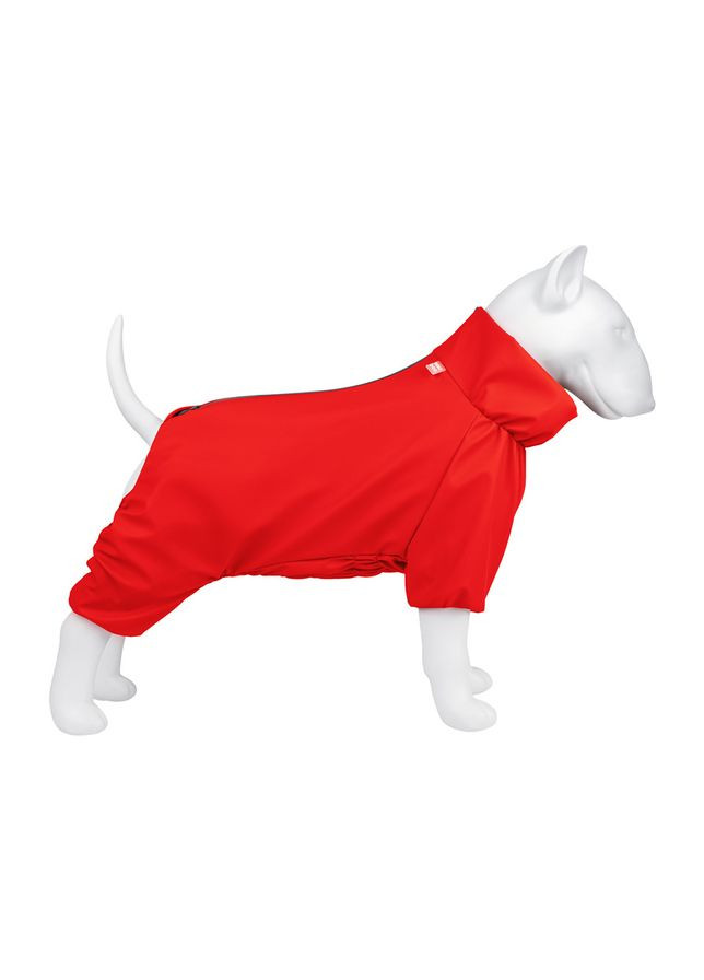Дощовик для собак WAUDOG Clothes, водонепроникний,, В 47-50 см, С 35-38 см, червоний Collar (372162045)