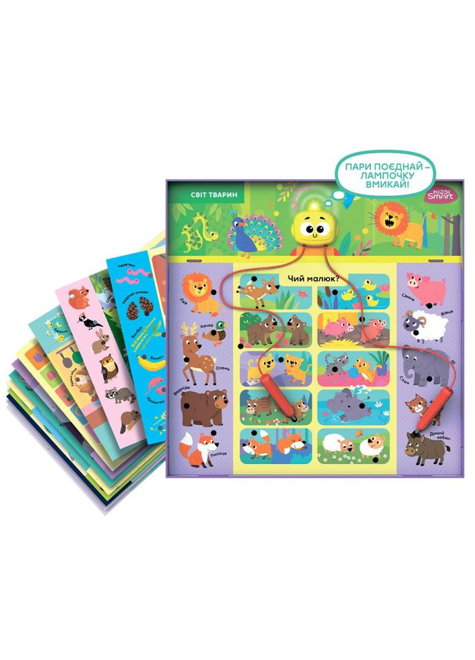 Електронна логічна гра "Вікторина світ тварин" 157-A-0011-UA, зі світлом і звуком KIDDI SMART (369675077)