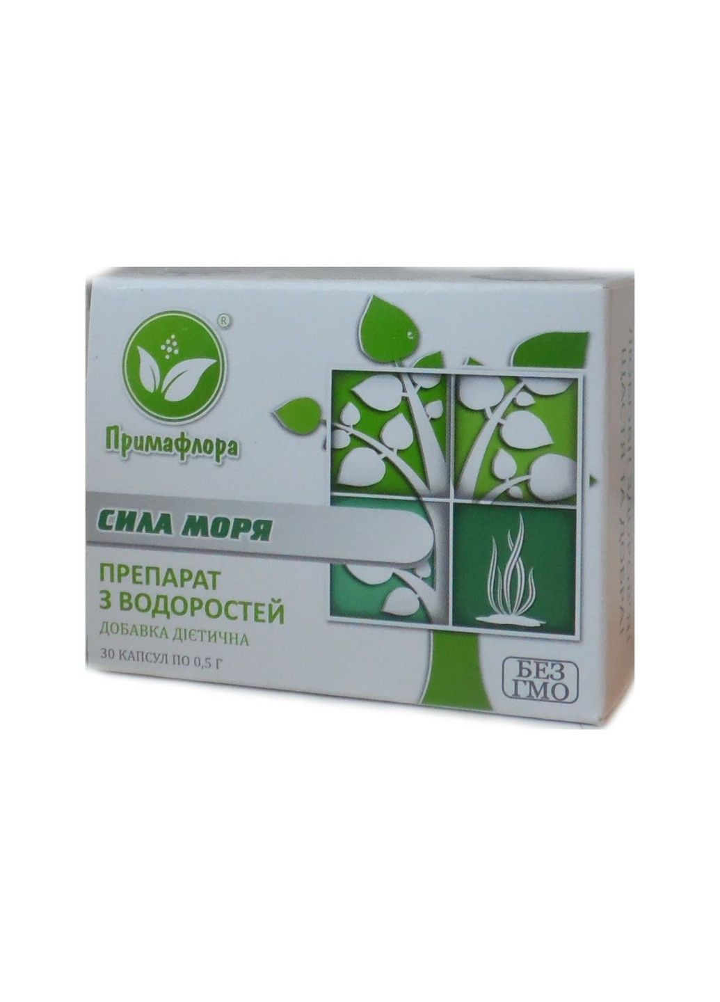 БАД Сила моря препарат з водоростей джерело йоду білка вітамінів 30 капсул Примафлора (316654832)