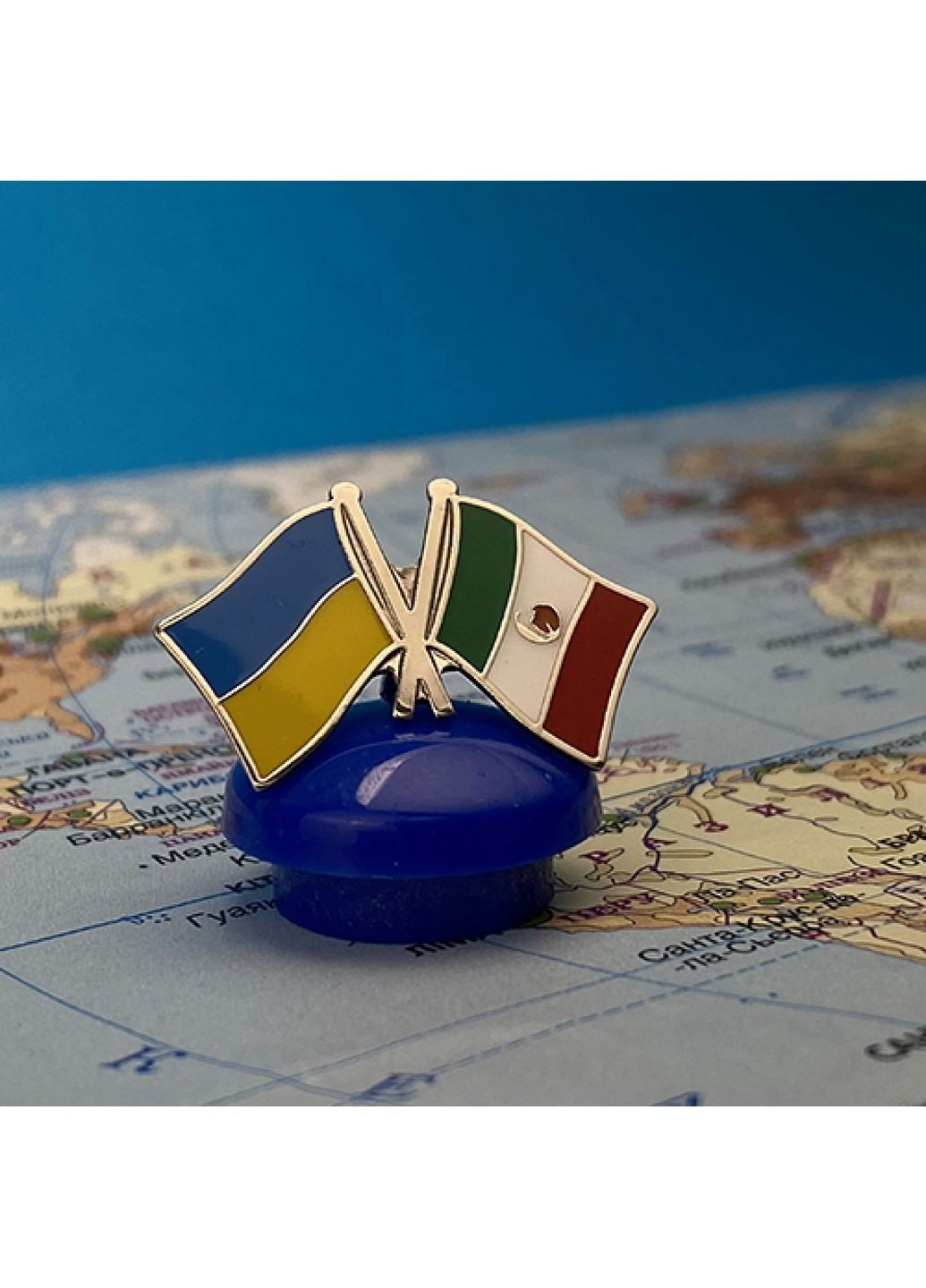 Значок прапори Україна / Мексика (6269) Dobroznak (365246754)