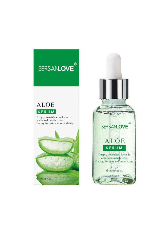 Сыворотка для лица Aloe Essence 30 мл с экстрактом алоэ 2шт Sersanlove (349729623)