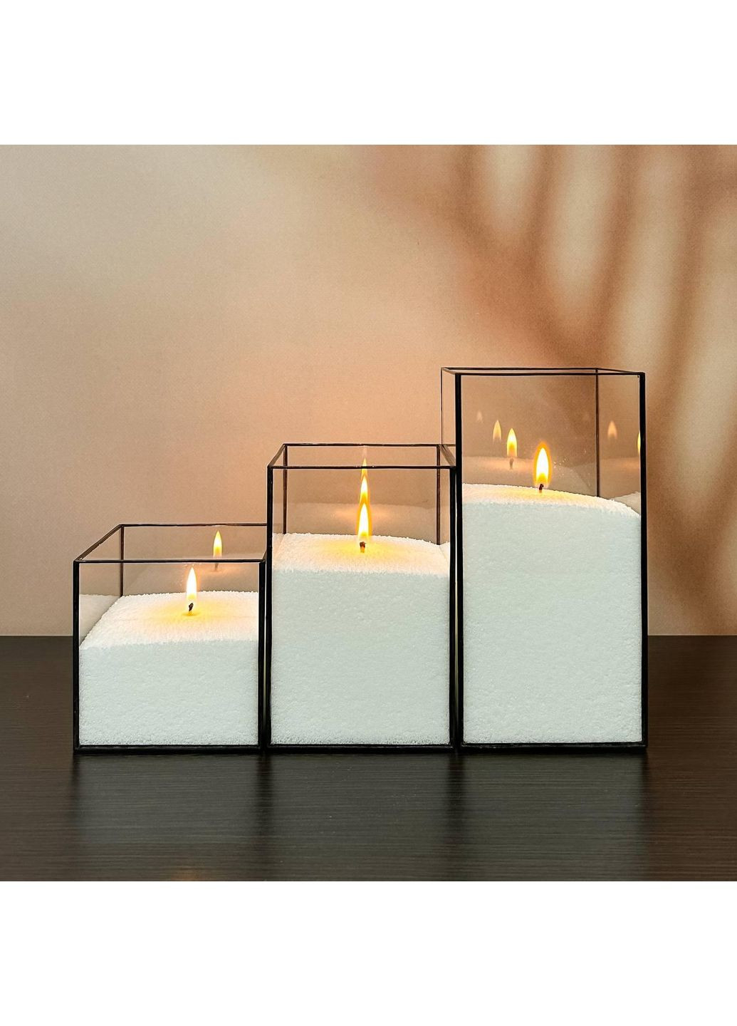 Насипні свічки комплект No13 (3 свічки 10,15,20 см) Liliya Flowers (366026609)