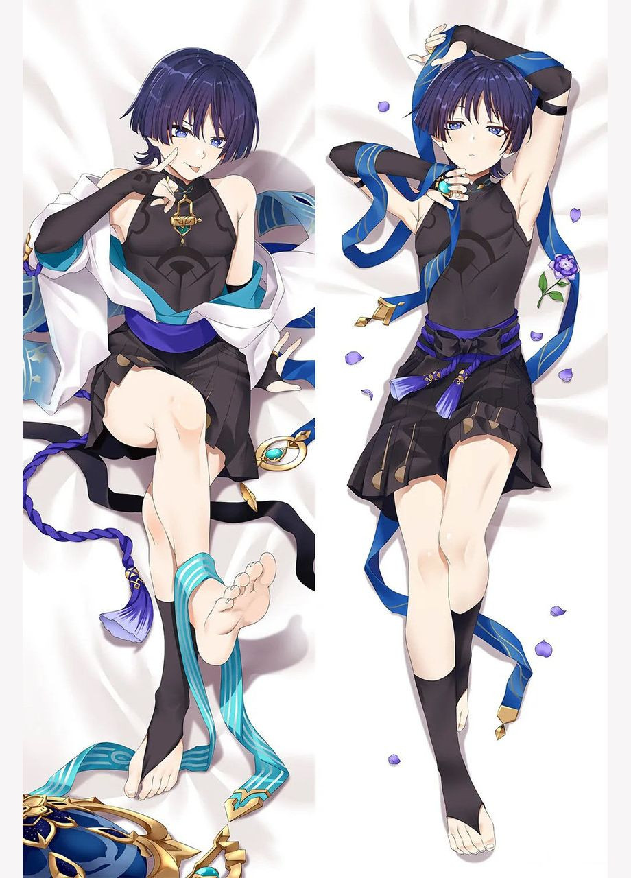 Подушка дакімакура двостороння Scaramouche - Wanderer - Genshin Impact 100см No Brand (327842930)