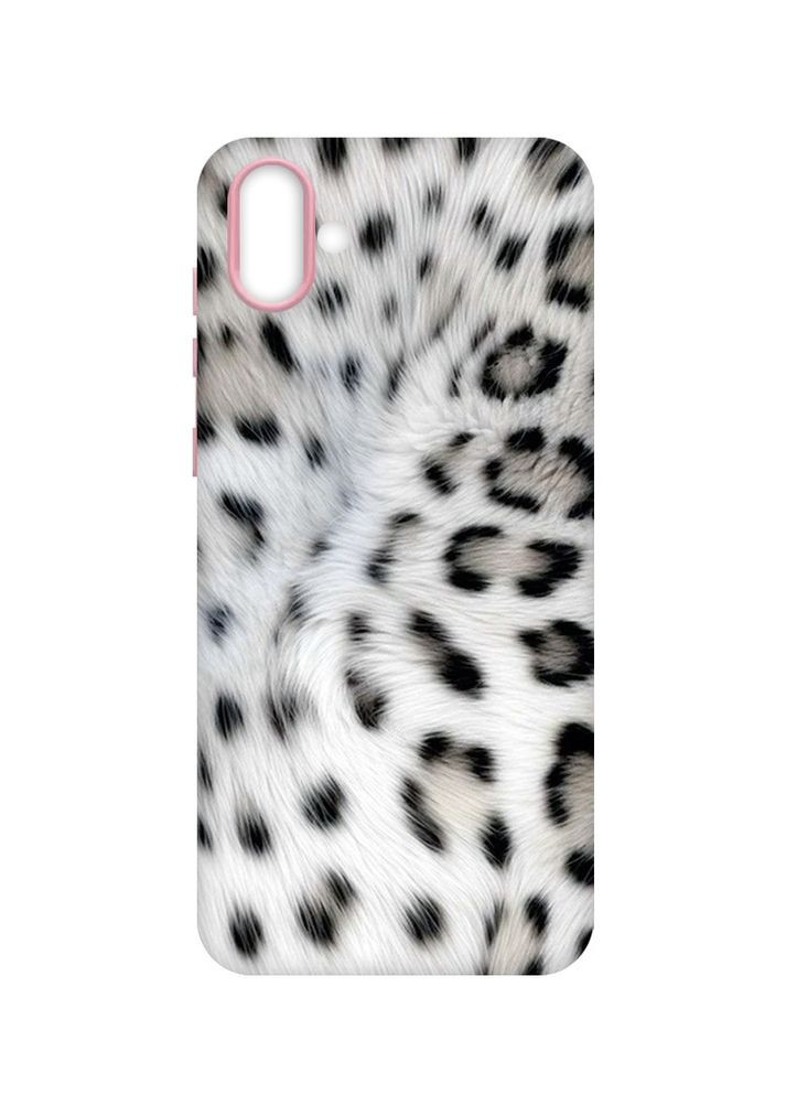 Матовий чохол з рожевими боками на Samsung Galaxy A04 Білий леопард (принт 398) Creative (355403994)