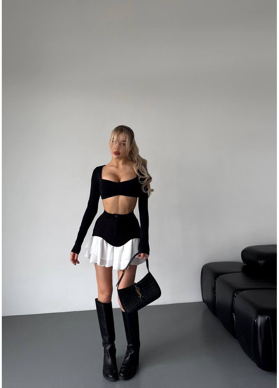 Жіноча міні-спідниця зі складками Україна (355803439)