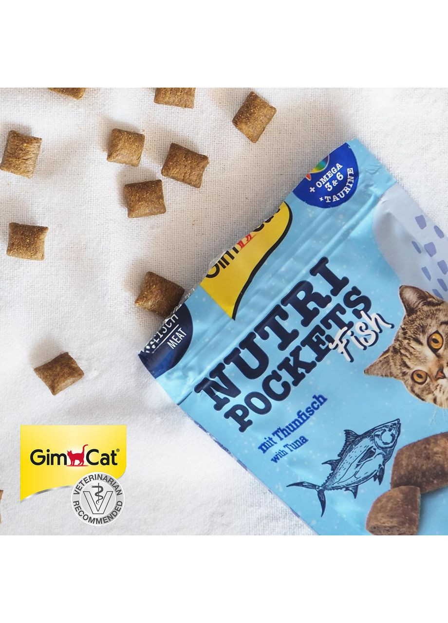 Лакомство для кошек Nutri Pockets Fish Тунец 60 г GimCat (365593302)