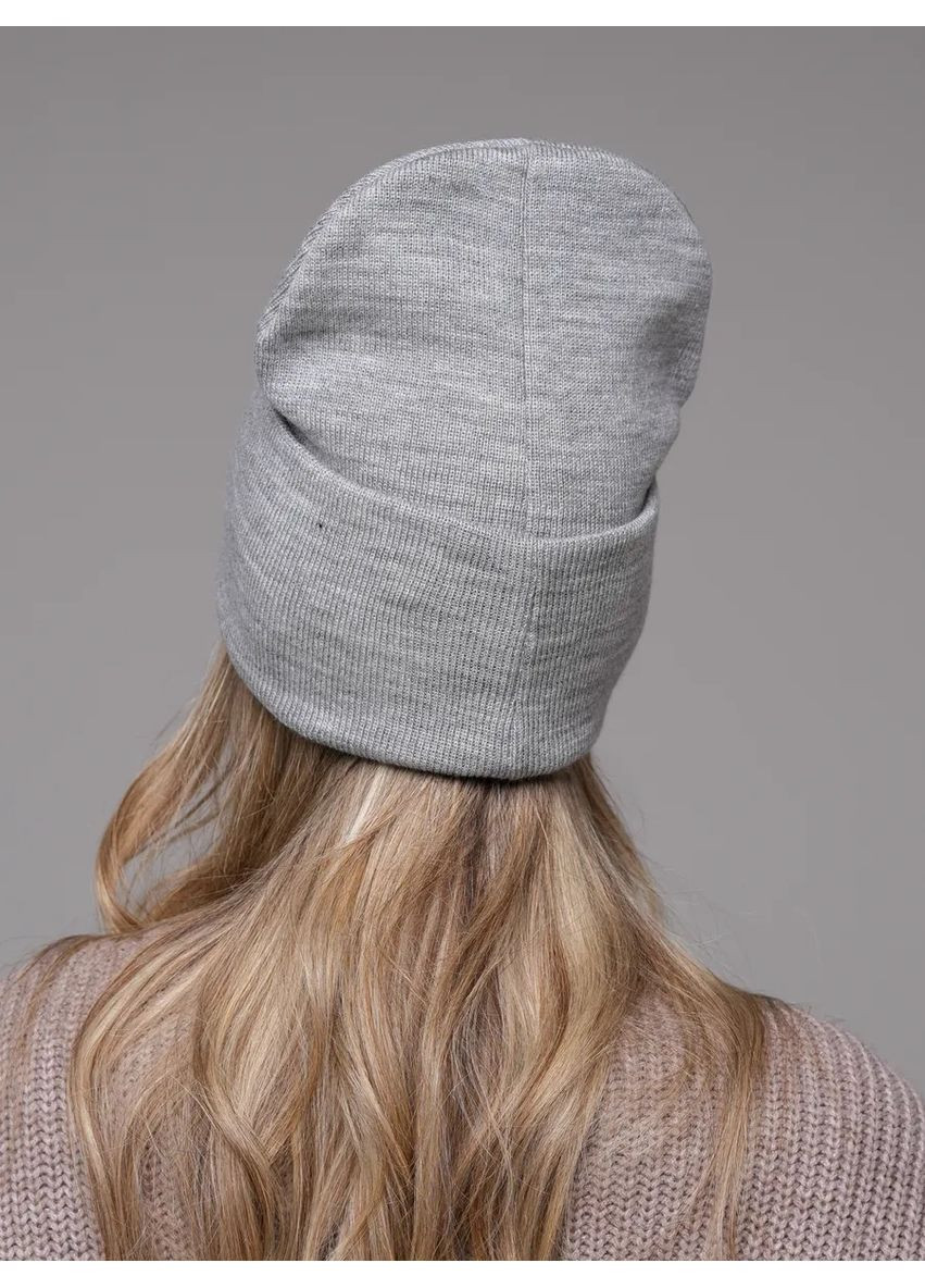 Молодіжна двошарова шапка біні лонг No Brand Шапка біні лонг лопата (362411530)