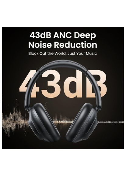 Наушники (25255) Ugreen HP202 HiTune Max5 Hybrid ANC Black (366697689)