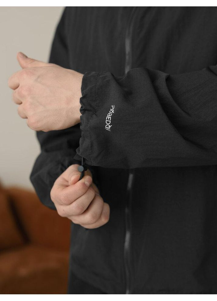 Чорна демісезонна чоловіча легка куртка весна/осінь чорна No Brand