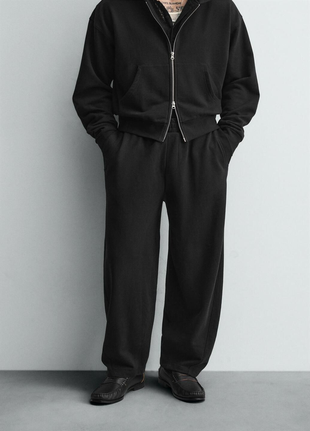 Черные повседневный демисезонные брюки Zara