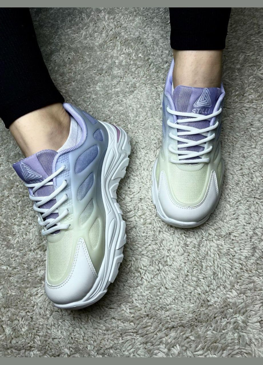Фіолетові осінні жіночі кросівки No Brand