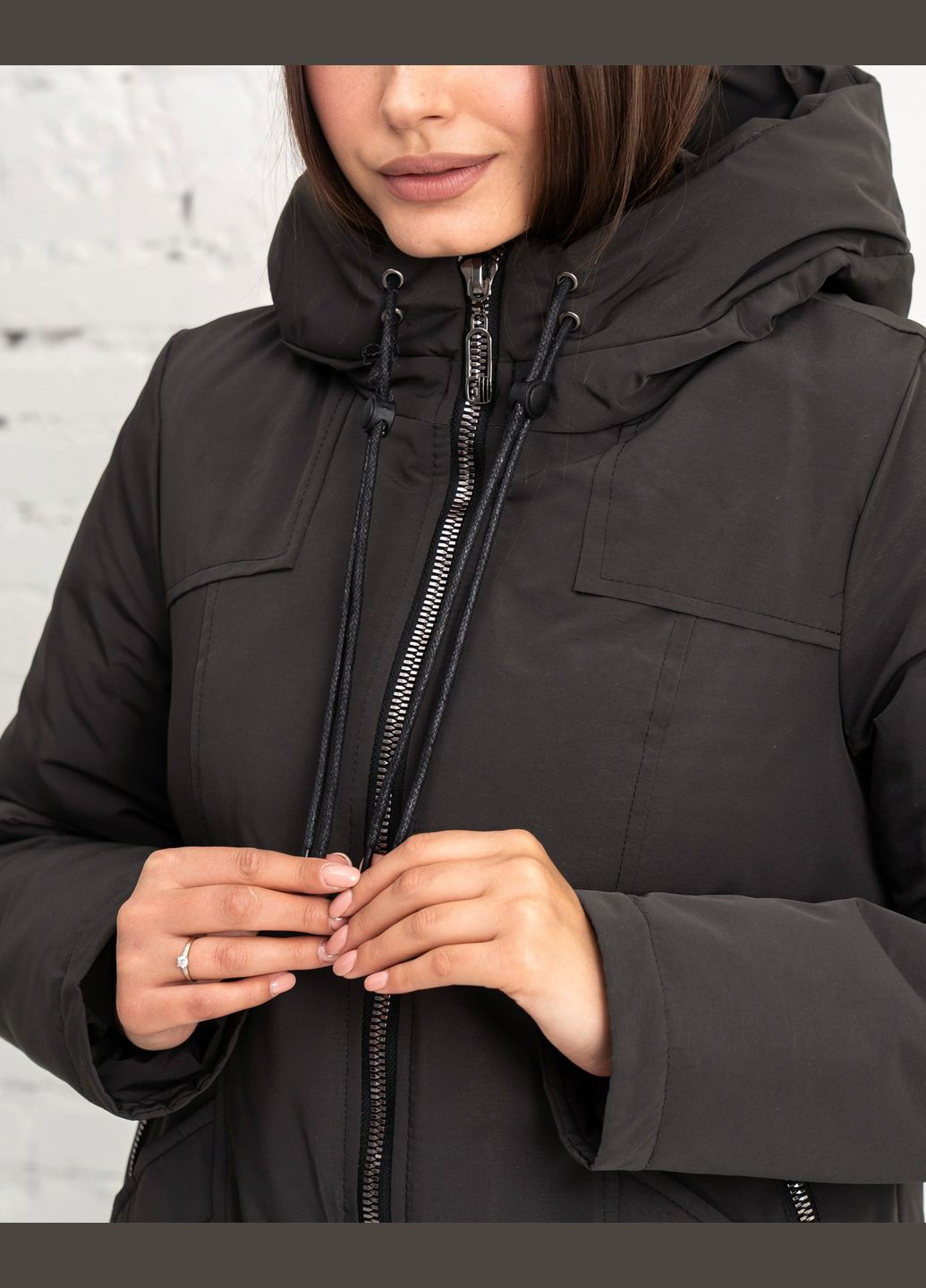 Оливкова (хакі) зимня парка жіноча зимова SK