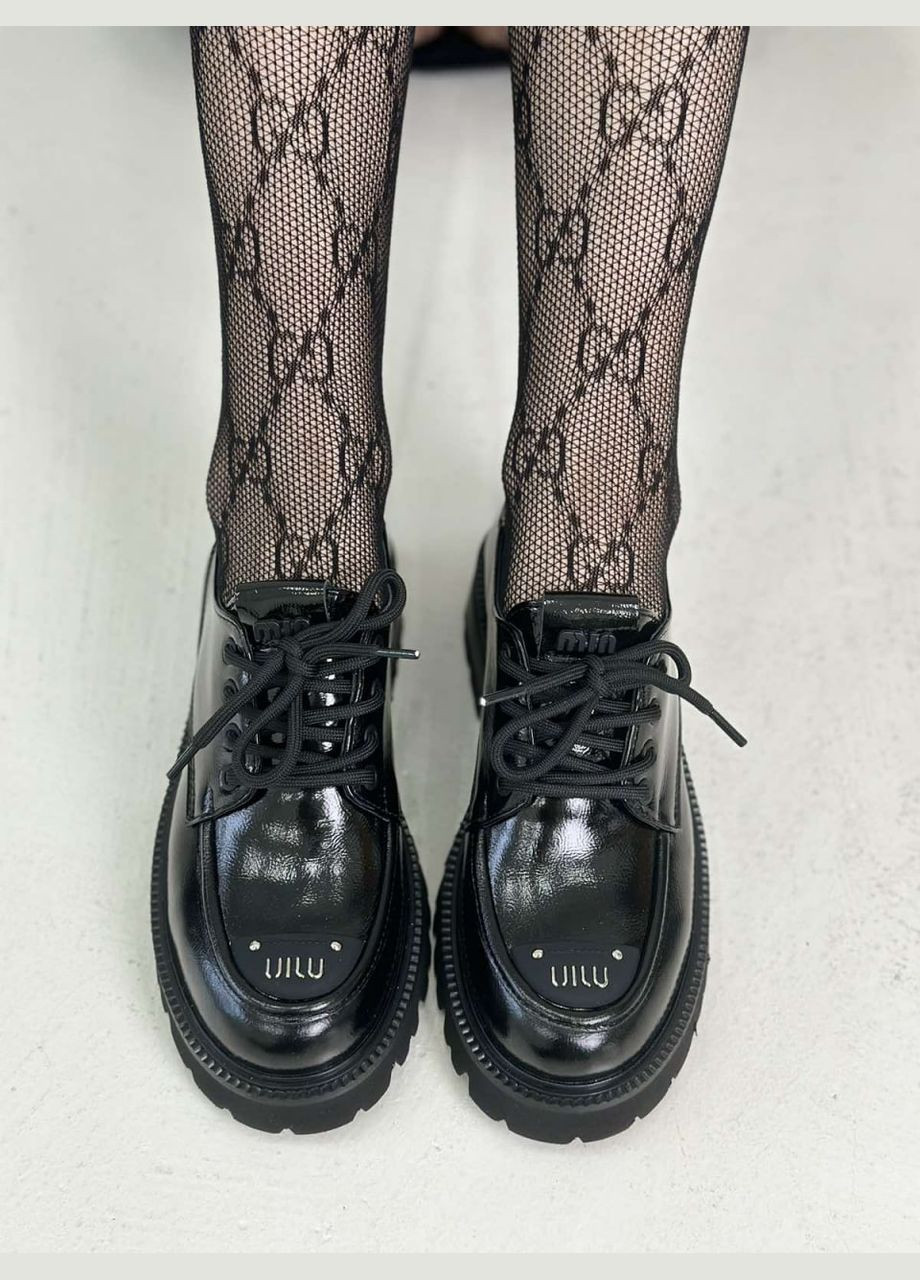 No Brand Туфли женские оксфорды черный з натуральная кожа, — демисезон (317254463)