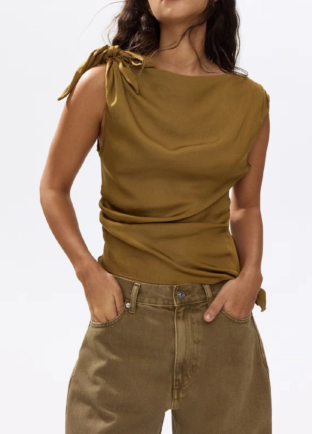 Темно-зелена блузка H&M