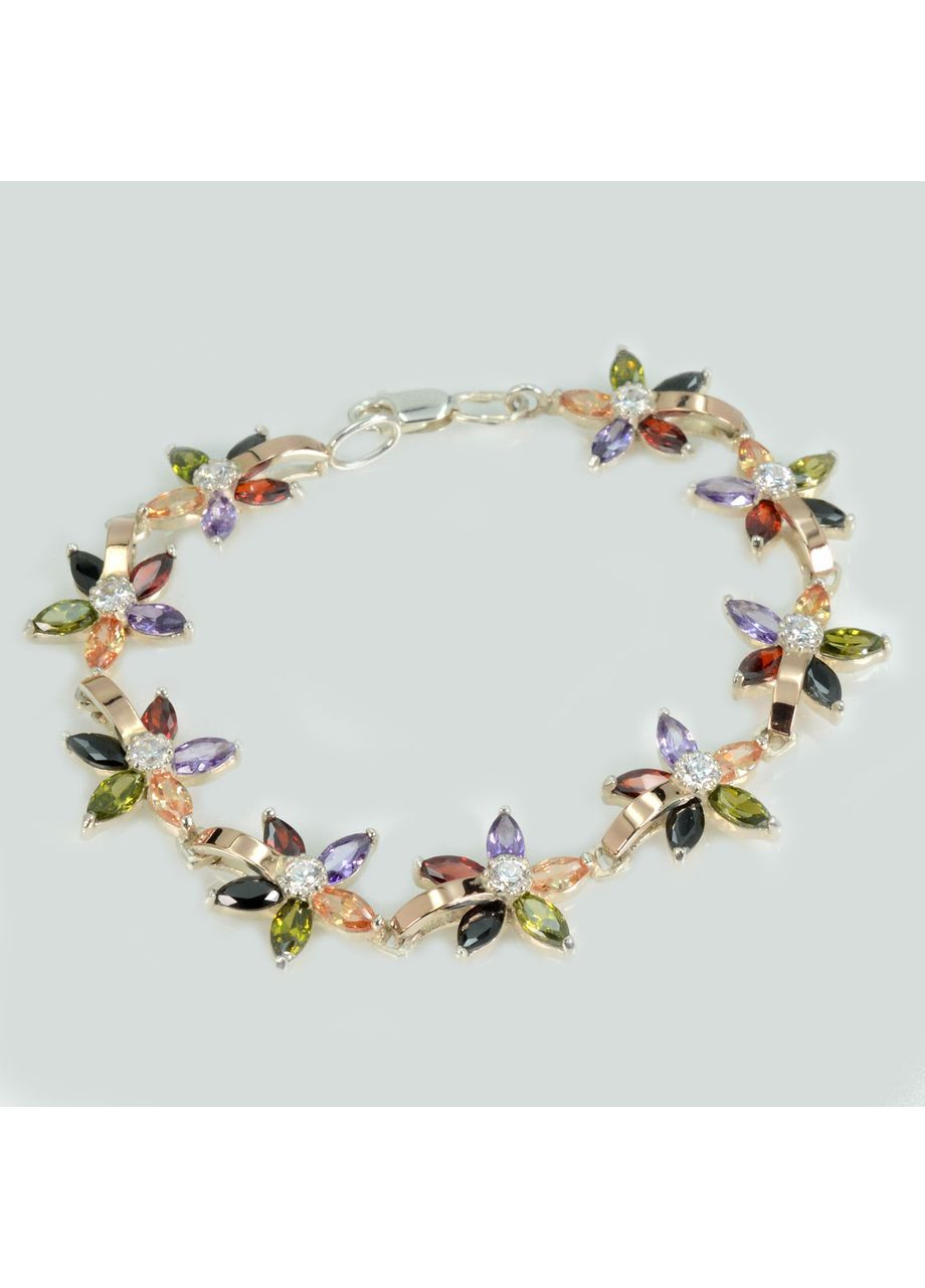 Серебряный браслет с напайками из золота Silver Style (367112781)