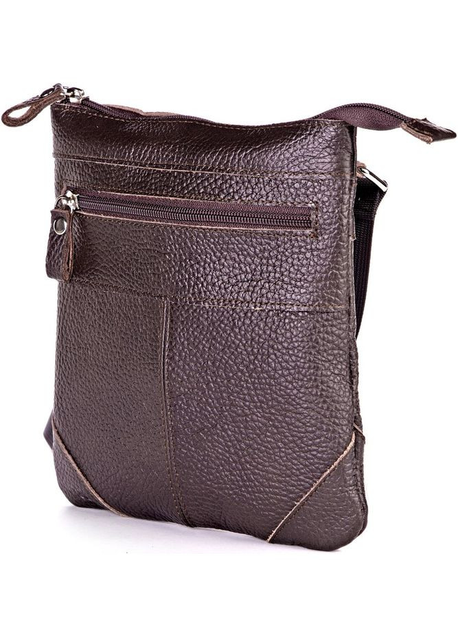 Сумка чоловіча шкіряна через плече 11014 Коричнева Shvigel (302007593)