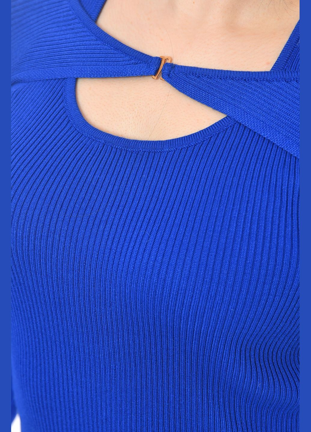 Синій демісезонний кофта жіноча синього кольору пуловер Let's Shop