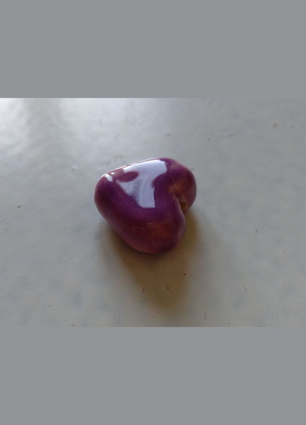 Керамическая бусина ручной работы "Сердечко" (сиреневое) Коти&Ангели (301533160)