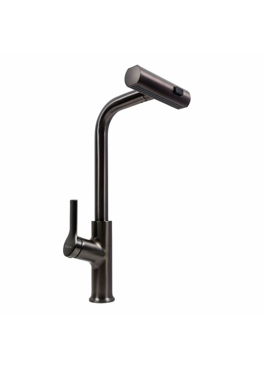 Смеситель кухонный с поворотным аэратором TH37 PVD черный Valeso (336937400)