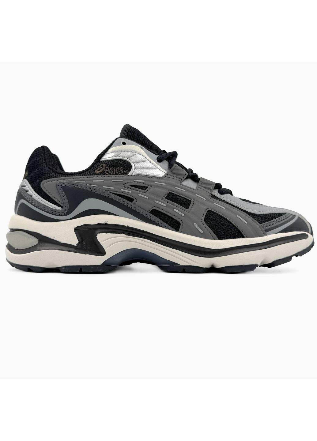 Серые демисезонные кроссовки мужские asics gel-preleus black / grey асикс гель No Brand