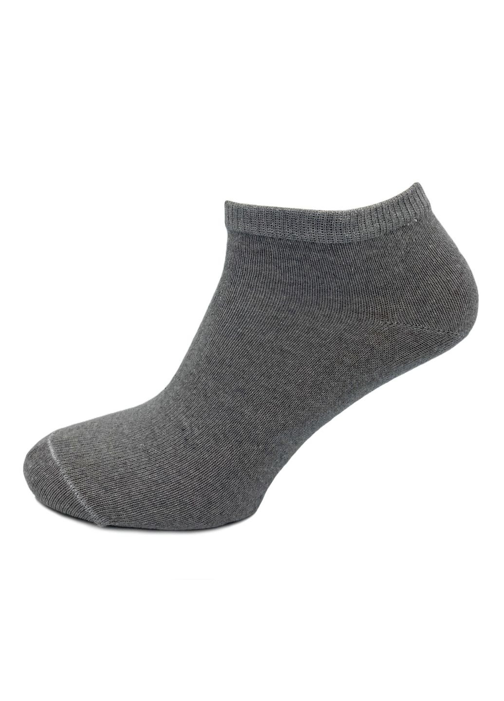 Чёрно-белых носки мужские, короткие. комплект из 3х пар. цвет: черный\серый\белый. Крокус однотонные (335051344)