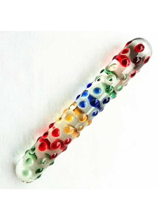 Скляний анальновагінальний фалоімітатор - (372734027)