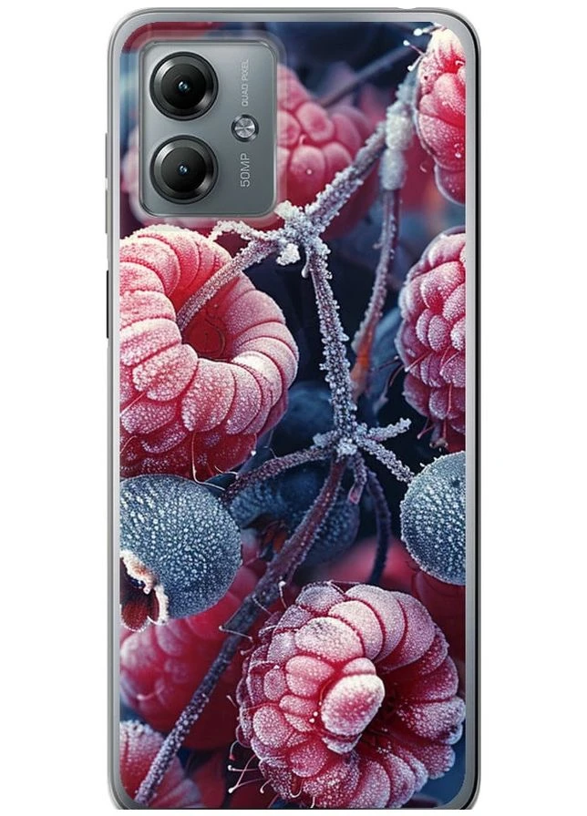 Силиконовый чехол 'Морозные ягоды' для Endorphone Motorola Moto G14 (285109908)