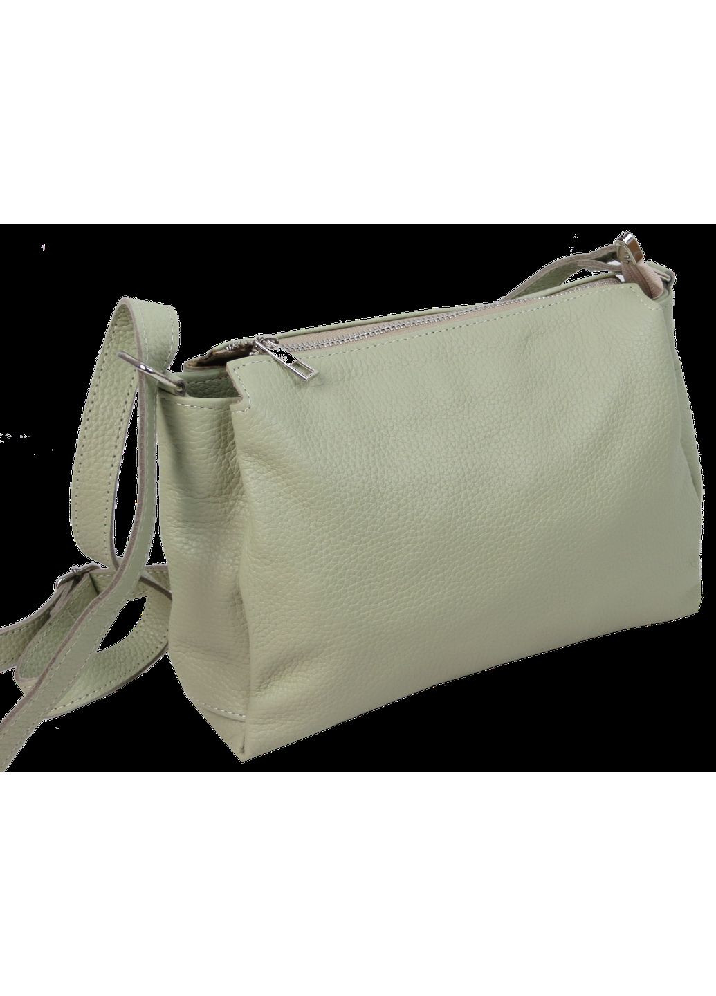 Жіноча шкіряна сумка через плече салатова Borsacomoda (360893876)