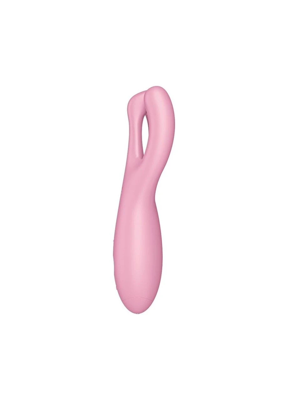 Кліторальний смарт вібратор Threesome 4 Pink з трьома пальчиками Satisfyer (283251349)