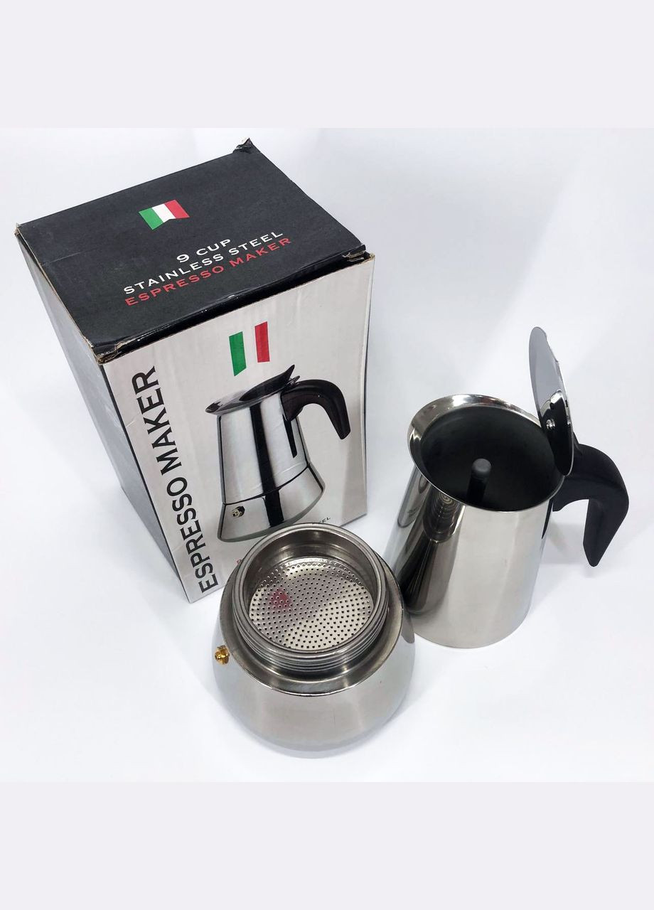 Кофеварка гейзерная из нержавеющей стали UN-1901 180 мл Unique (334876403)